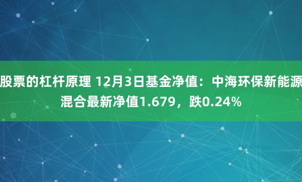 股票的杠杆原理 12月3日基金净值：中海环保新能源混合最新净值1.679，跌0.24%