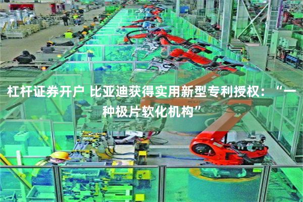 杠杆证券开户 比亚迪获得实用新型专利授权：“一种极片软化机构”