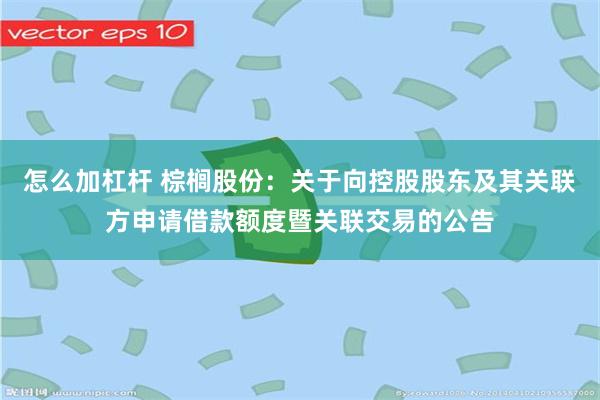 怎么加杠杆 棕榈股份：关于向控股股东及其关联方申请借款额度暨关联交易的公告